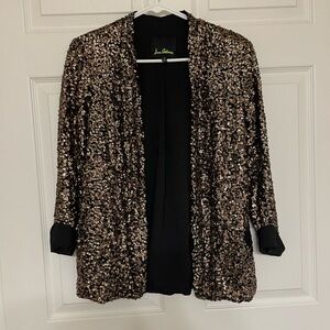 Anthropologie x Sam Edelman - Gold Sequin Blazer - Size M - Like New!